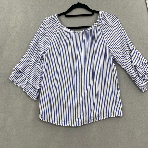 I.N. Studio Peasant Style Blouse - Picture 1 of 8